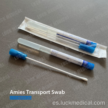 Hisopo de transporte médico estéril con medio